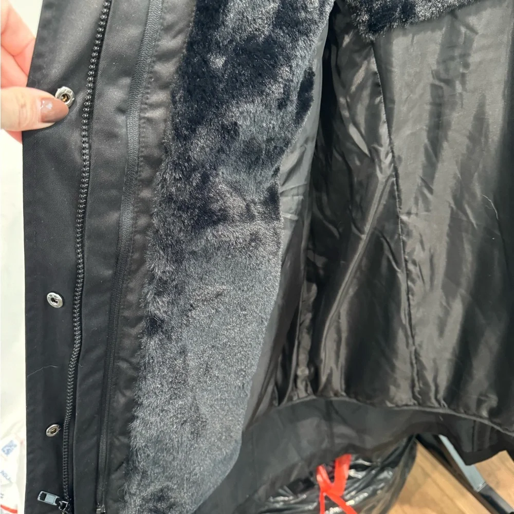 Black Torrid Nylon 3 In 1 Parka Puffer Coat Jacket size 2 - Picture 4 of 11